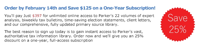 Affordable Federal Tax Research Parker Tax Publishing, Parker Tax Pro Library